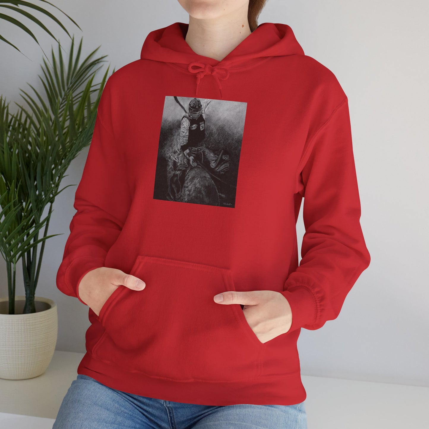 Gettin Frosty. Bull Rider Unisex Hooded Sweatshirt