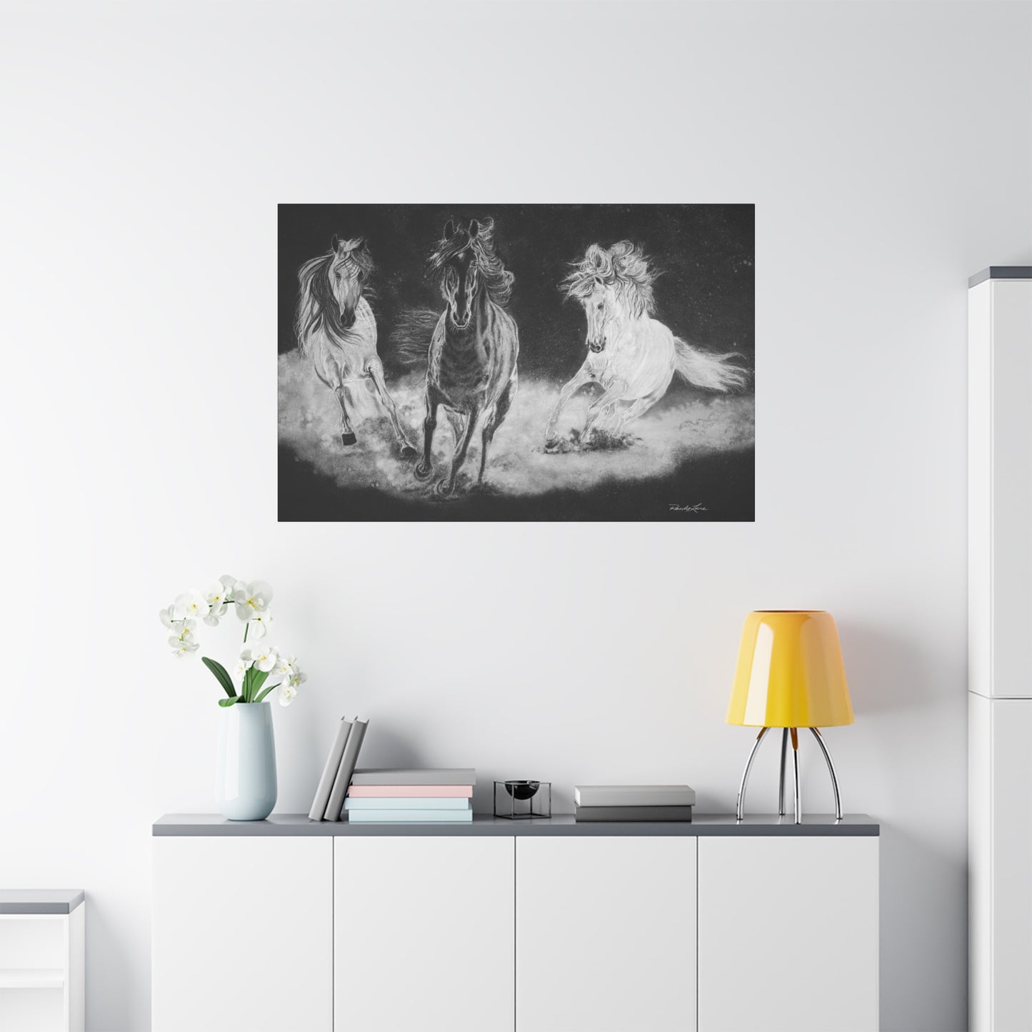Midnight Run. Stretched Matte Canvas Fine Art Horse Prints