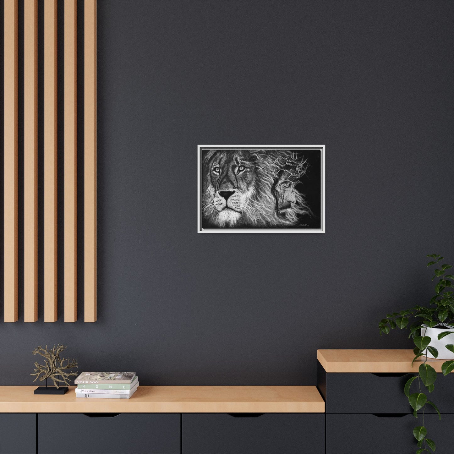Lion King, Framed Matte Canvas Print