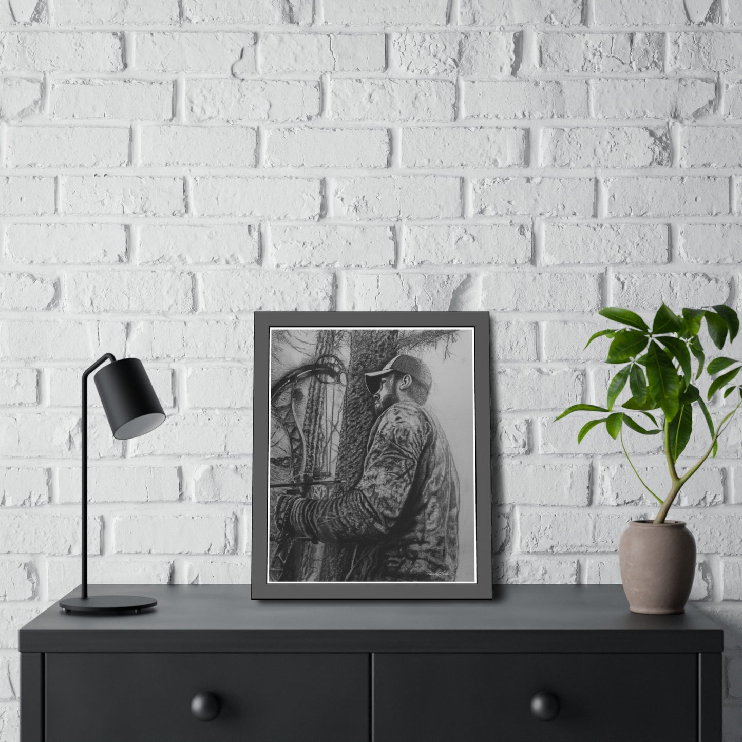 The Grind, Framed Archery Hunter Print