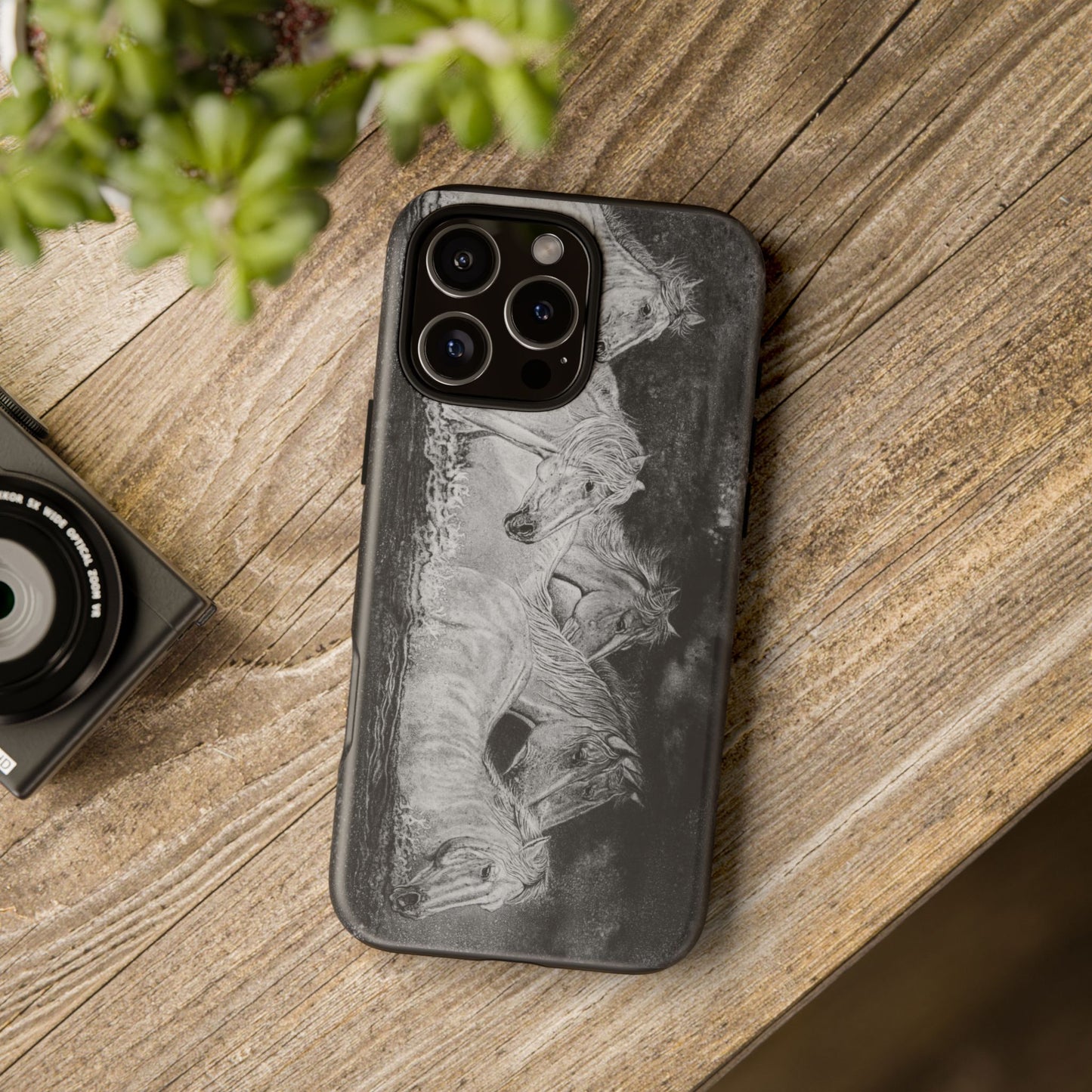 Night Swim, Horse-Themed Phone Case, Stylish Tough Cases