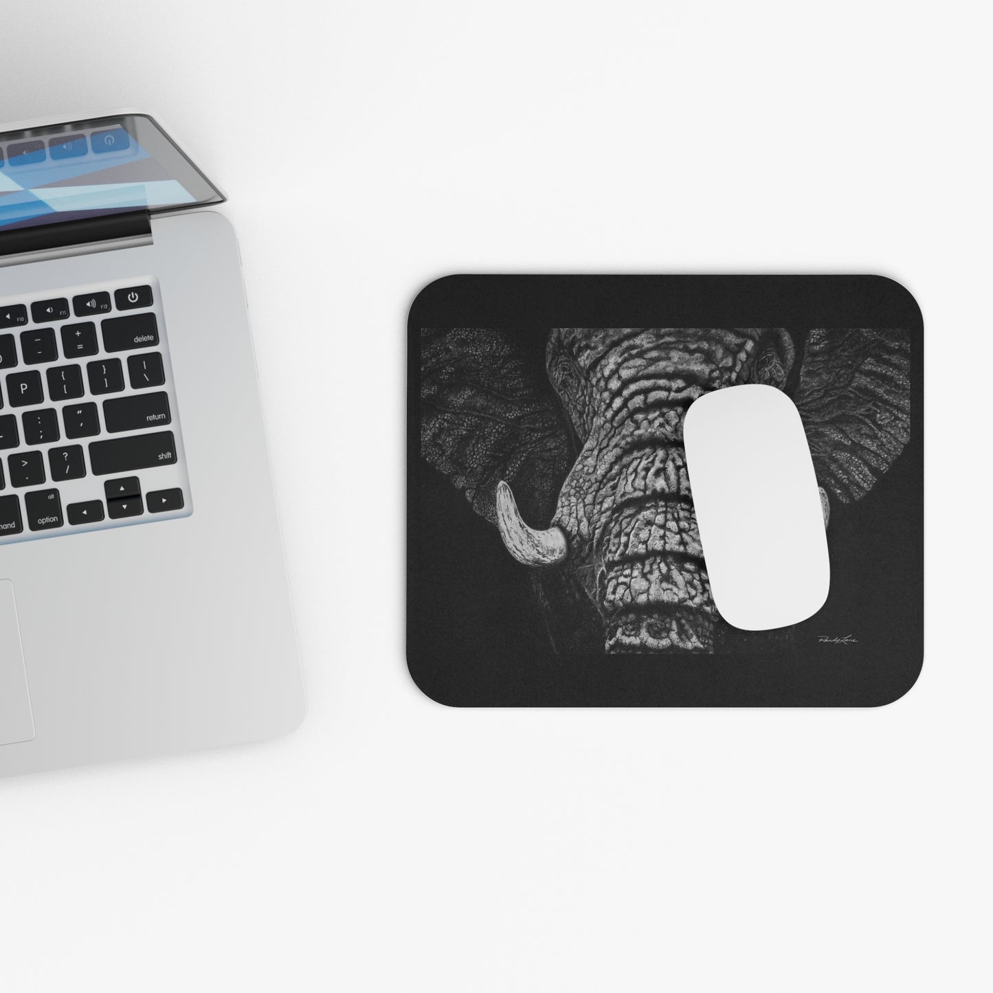 Ebony and Ivory, Elephant Design Mouse Pad