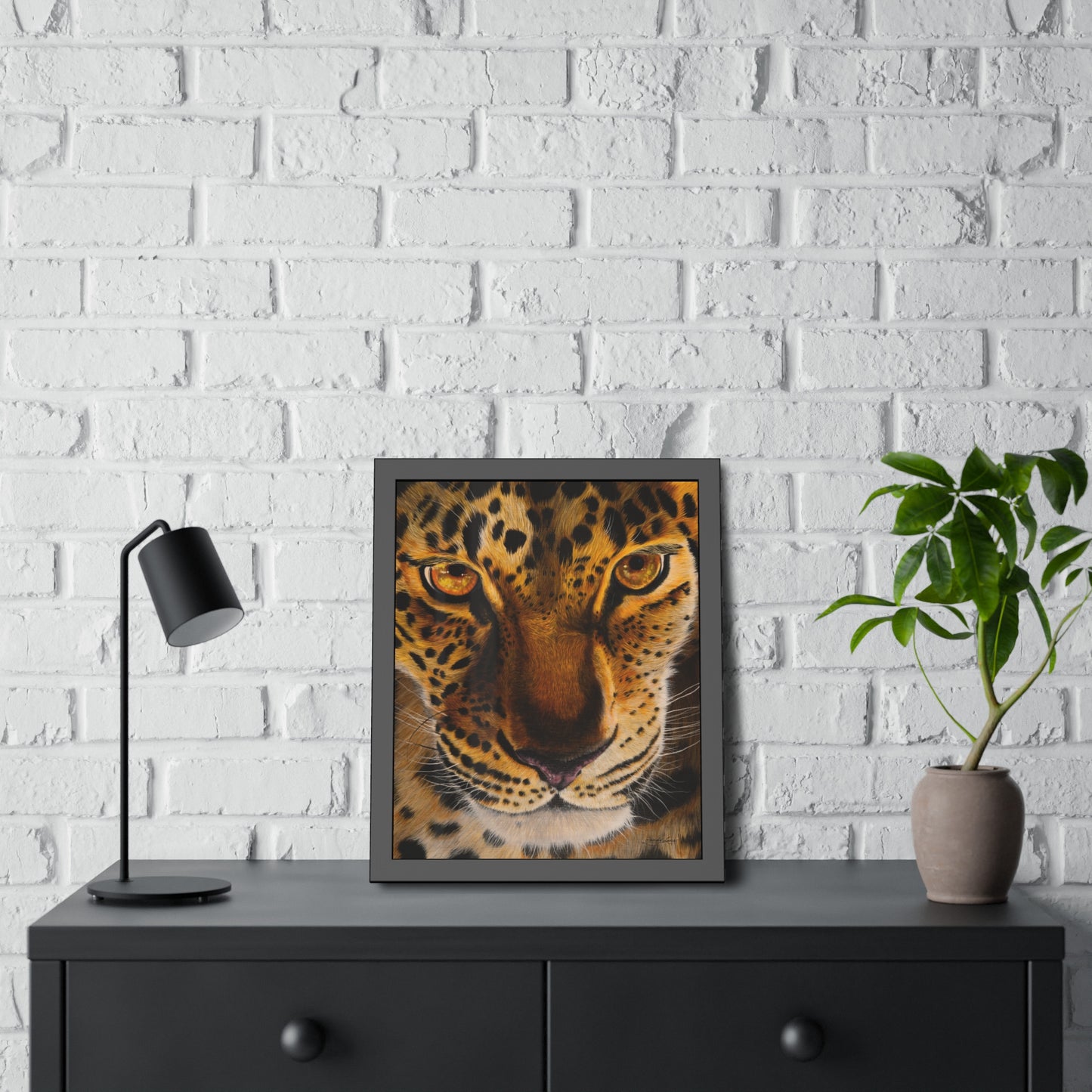 Windows to the Soul, Leopard, Framed Fine Art Print