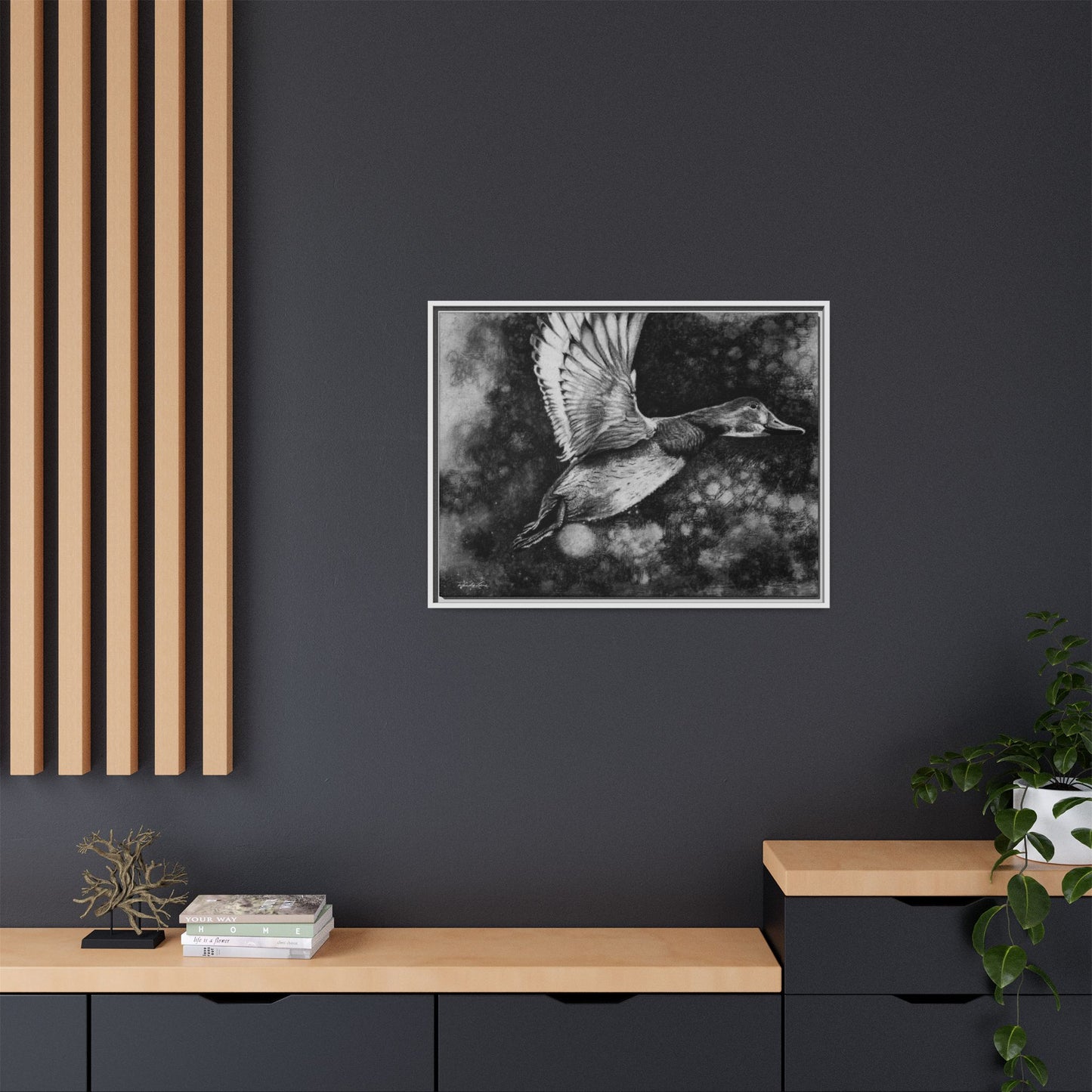 Flare, Framed Duck Canvas Art