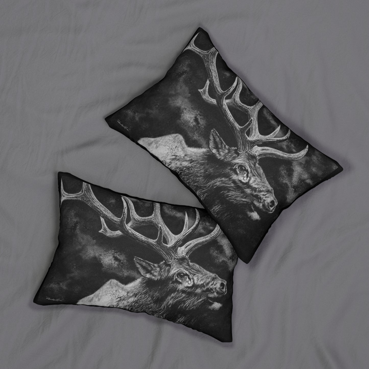 Gladiator, Lumbar Pillow with Elk Design