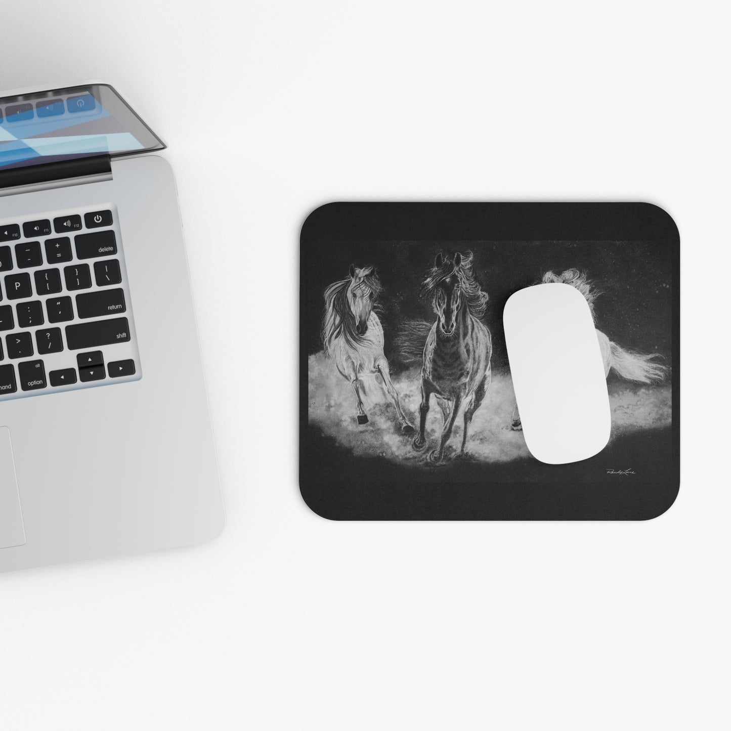 Midnight Run. Horse Print Mouse Pad