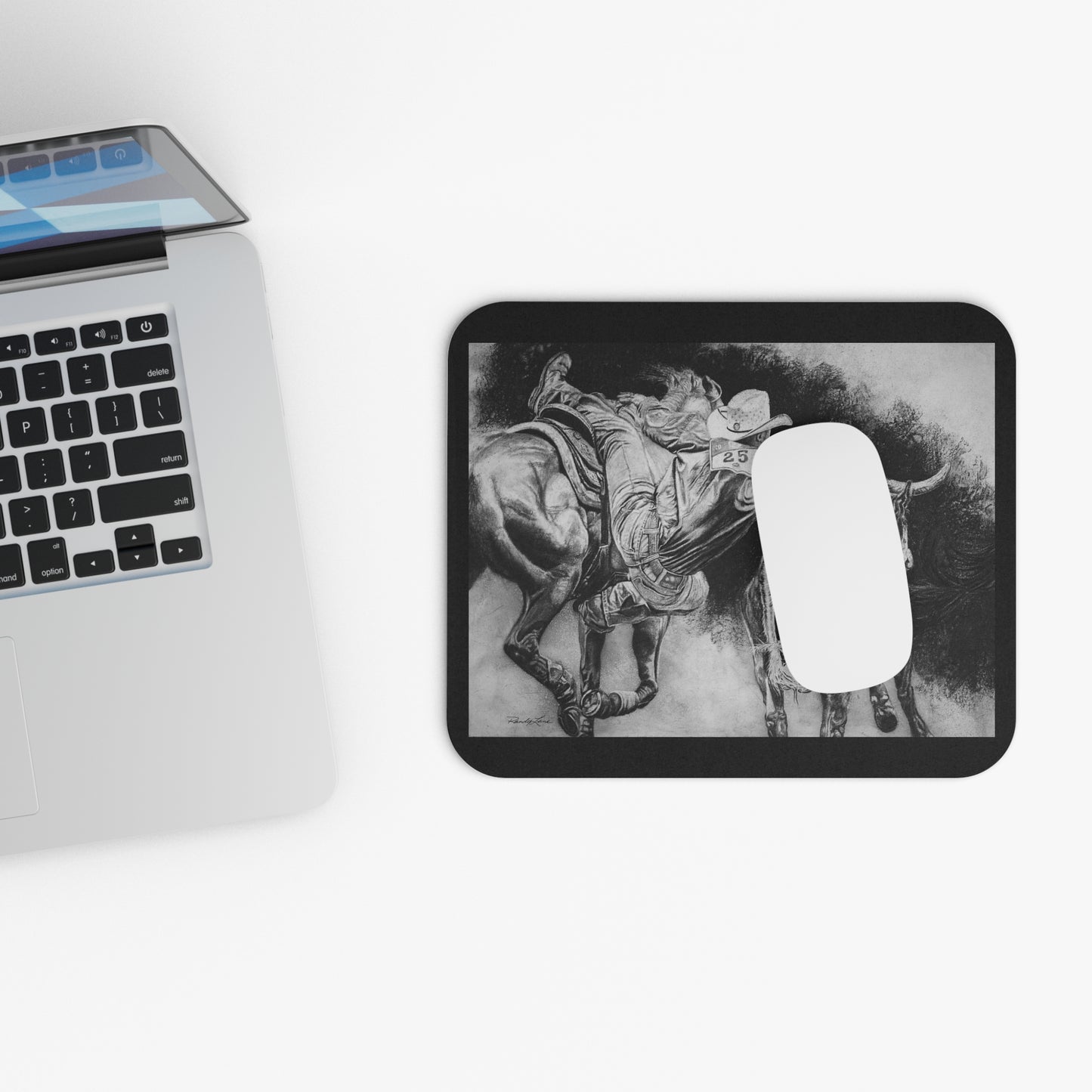 Contact. Cowboy Bulldogger Rodeo Art Mouse Pad