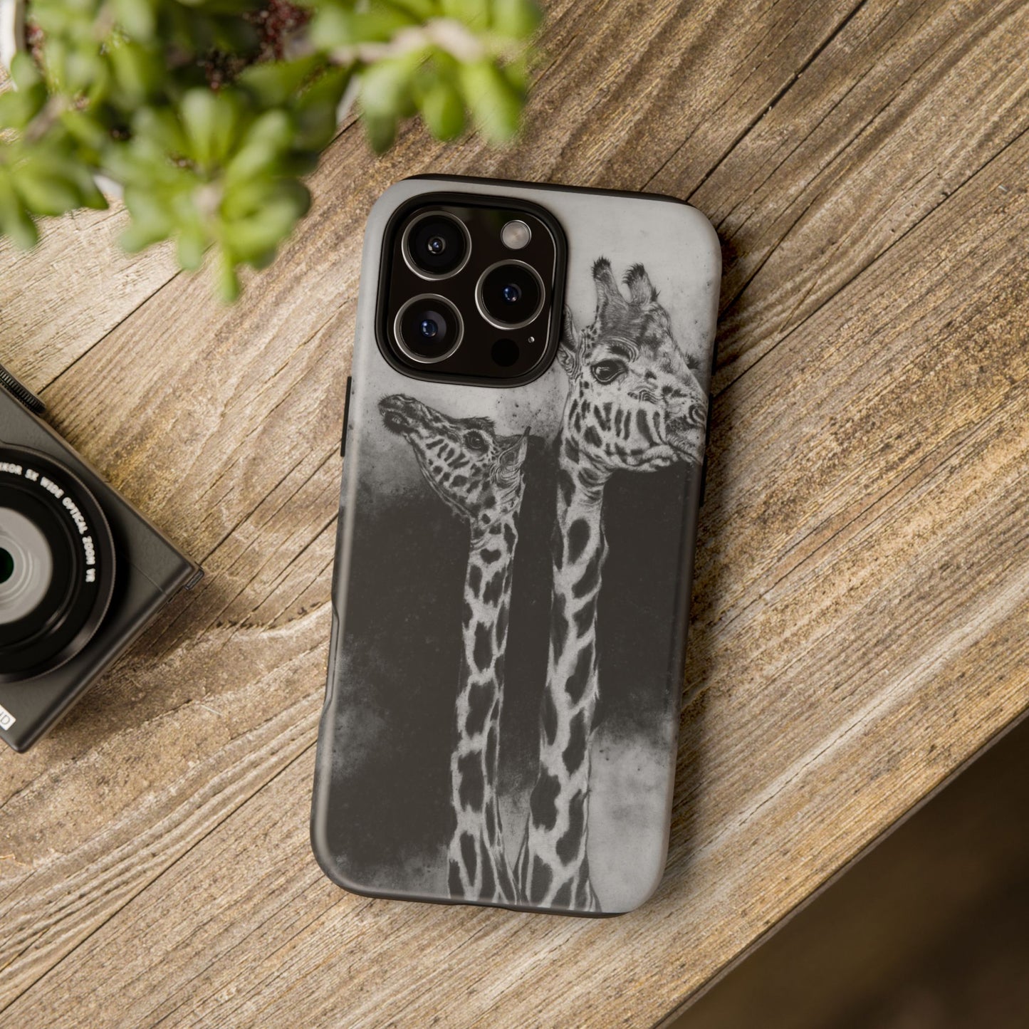Grace in the Grassland, Giraffe Tough Phone Cases