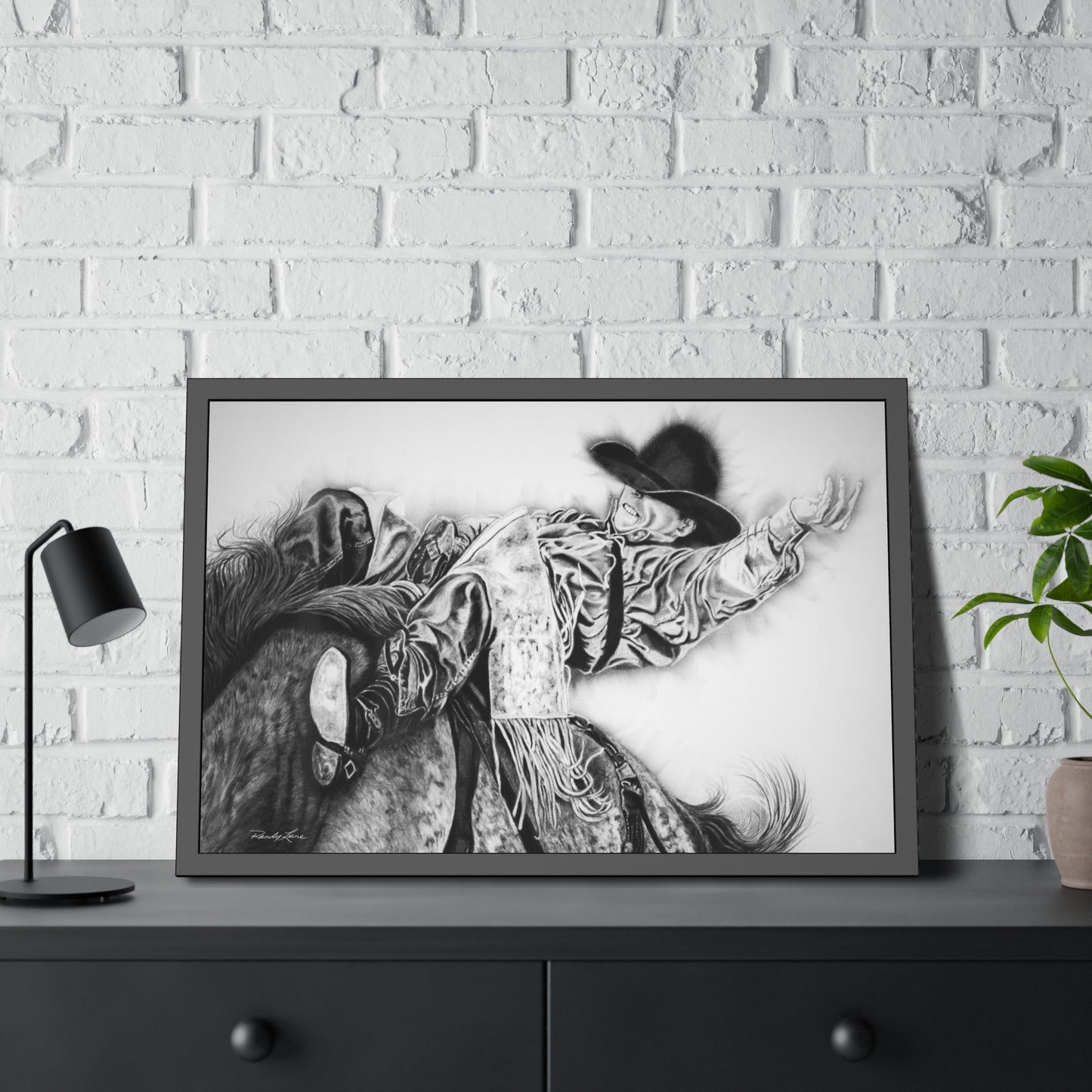 Go Time. Framed Rodeo Art Print
