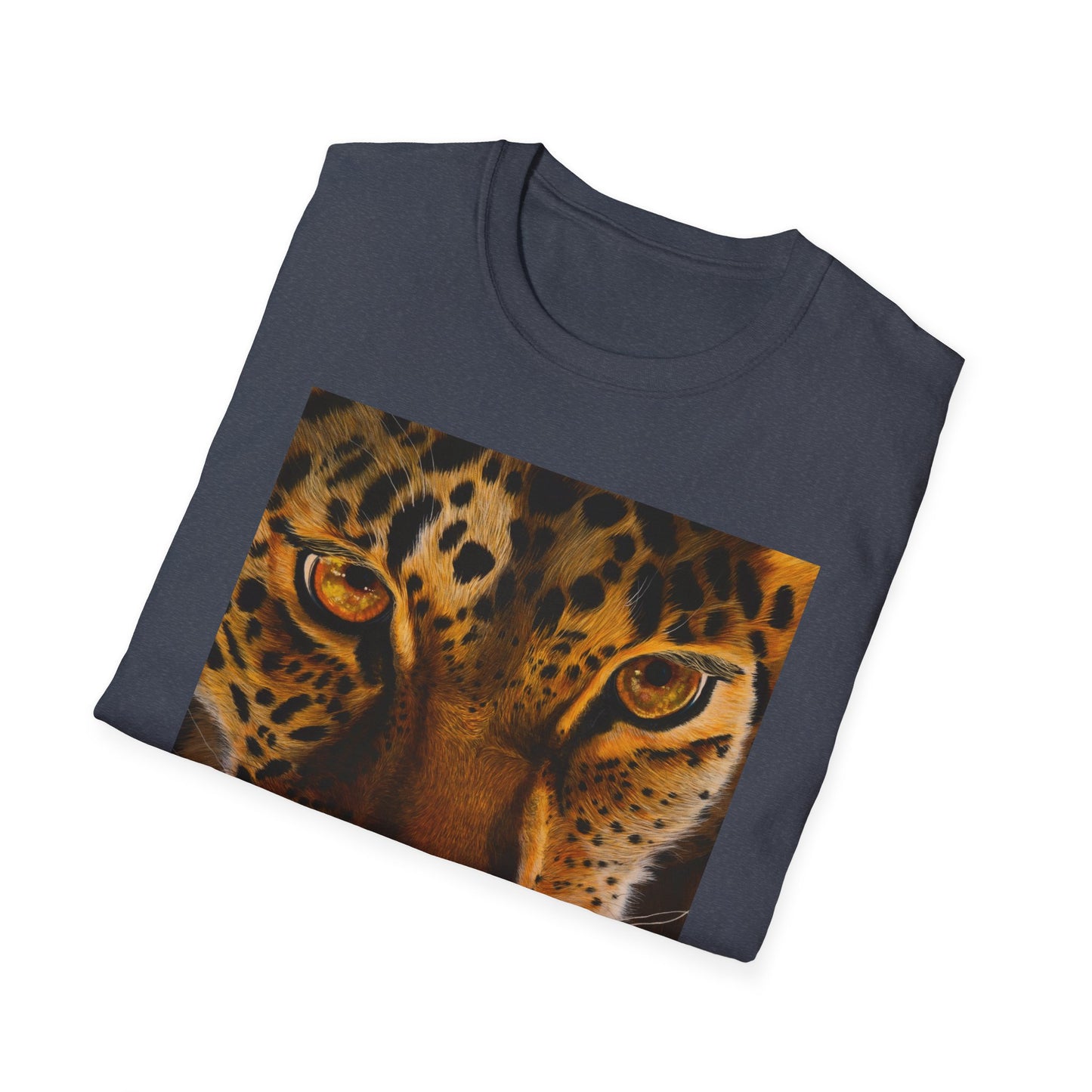 Windows to the Soul, Leopard Print Unisex Softstyle T-Shirt