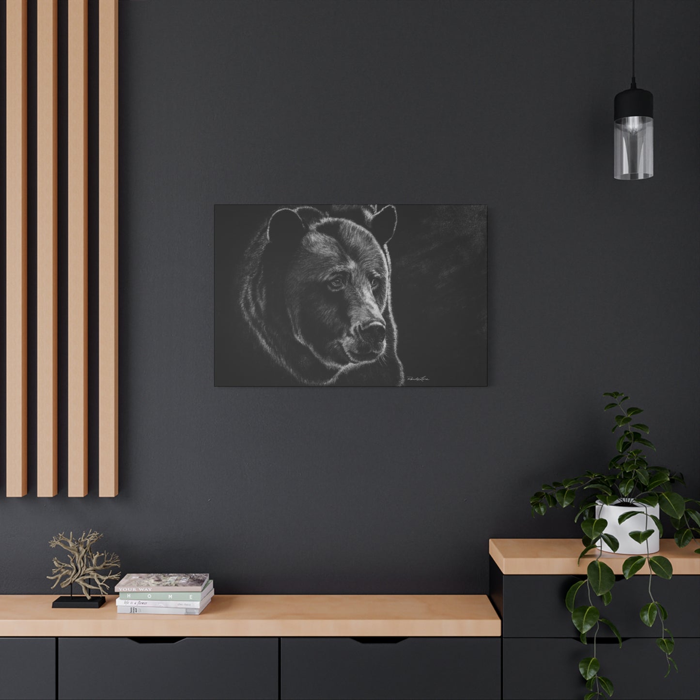 Dominance, Stretched Canvas Bear Print