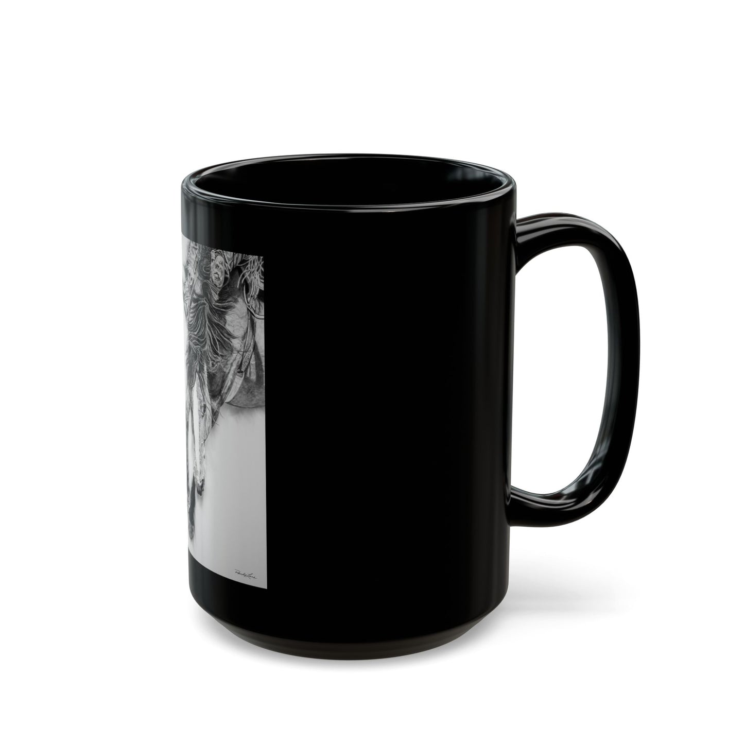 Crazy 8. Rodeo Art Black Mug