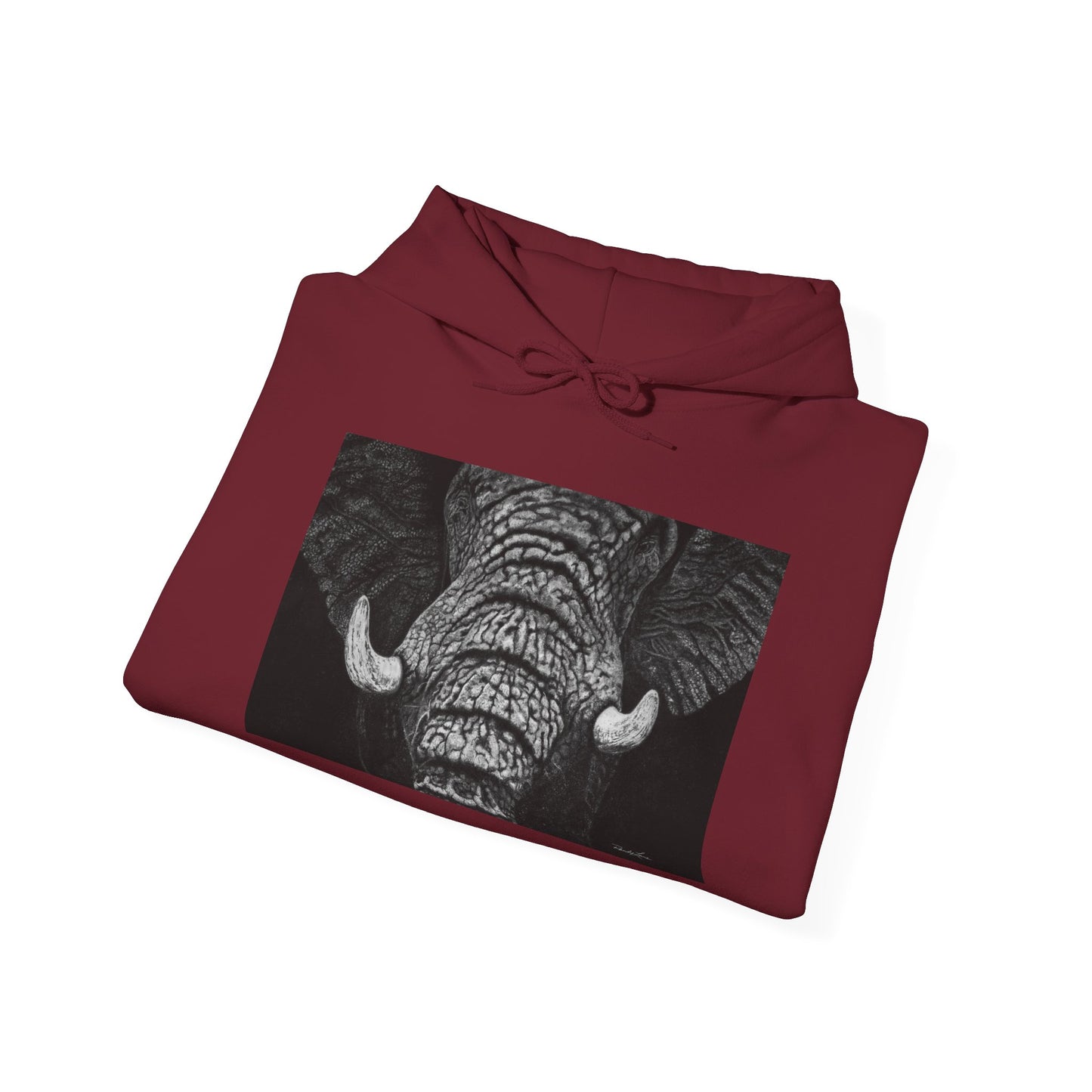 Ebony and Ivory, Elephant Hoodie, Cozy Unisex Sweatshirt