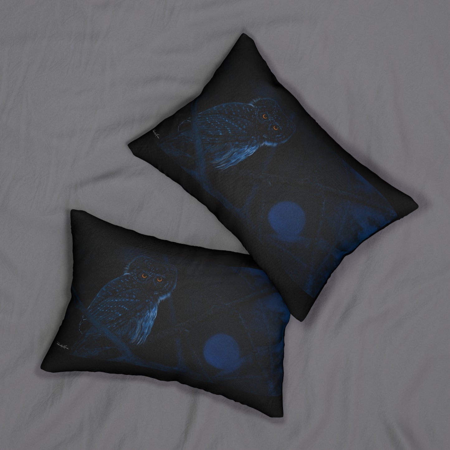 Bright Eyes, Owl Lumbar Pillow
