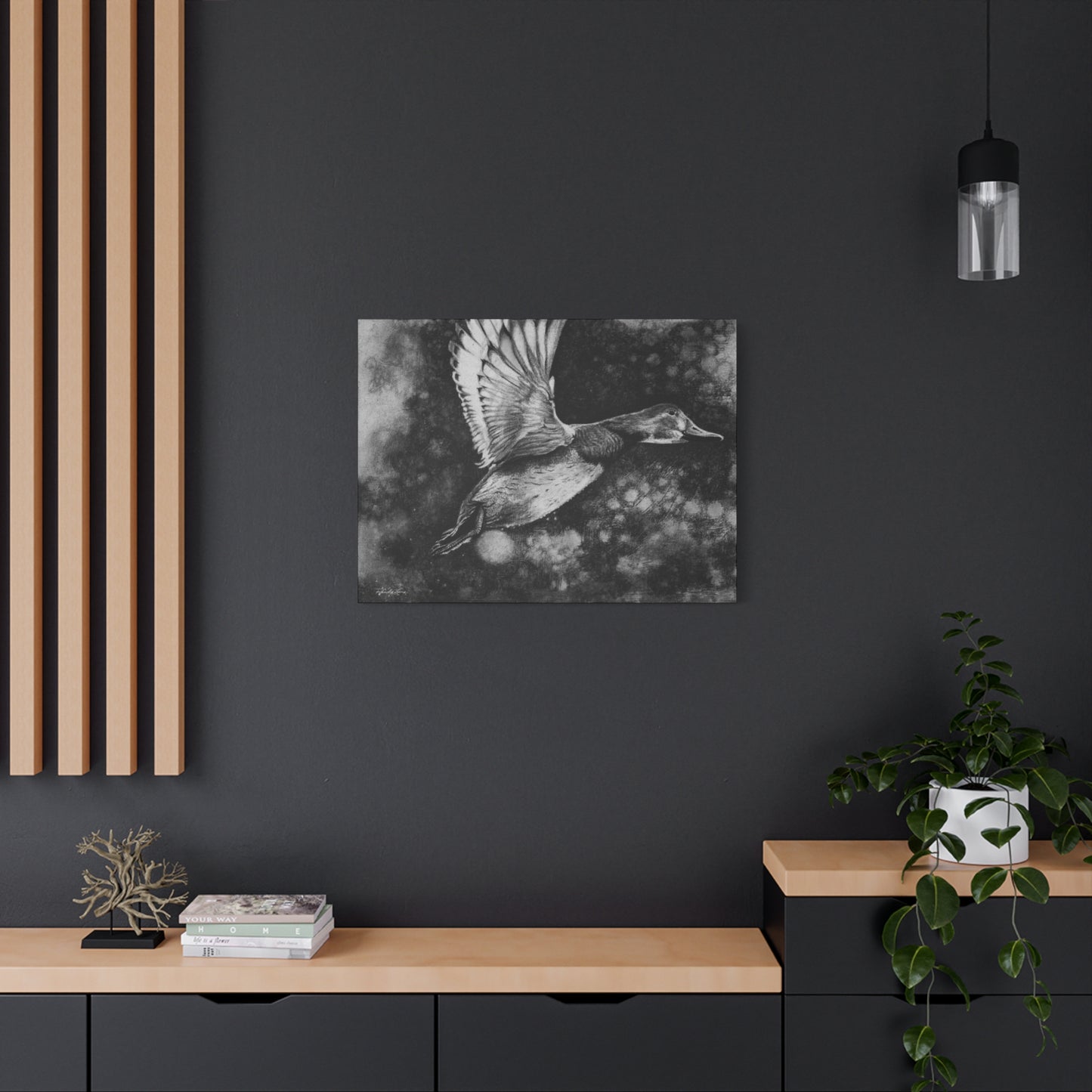 Flare, Elegant Duck Wall Art, Matte Stretched Canvas