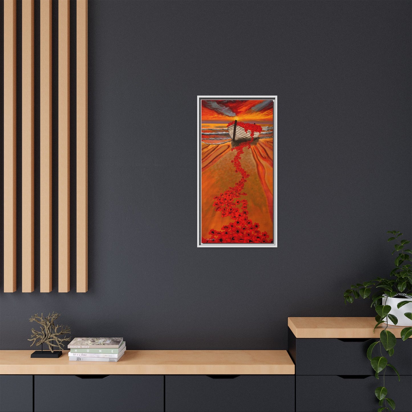 Grace Garden, Vibrant Framed Canvas Art