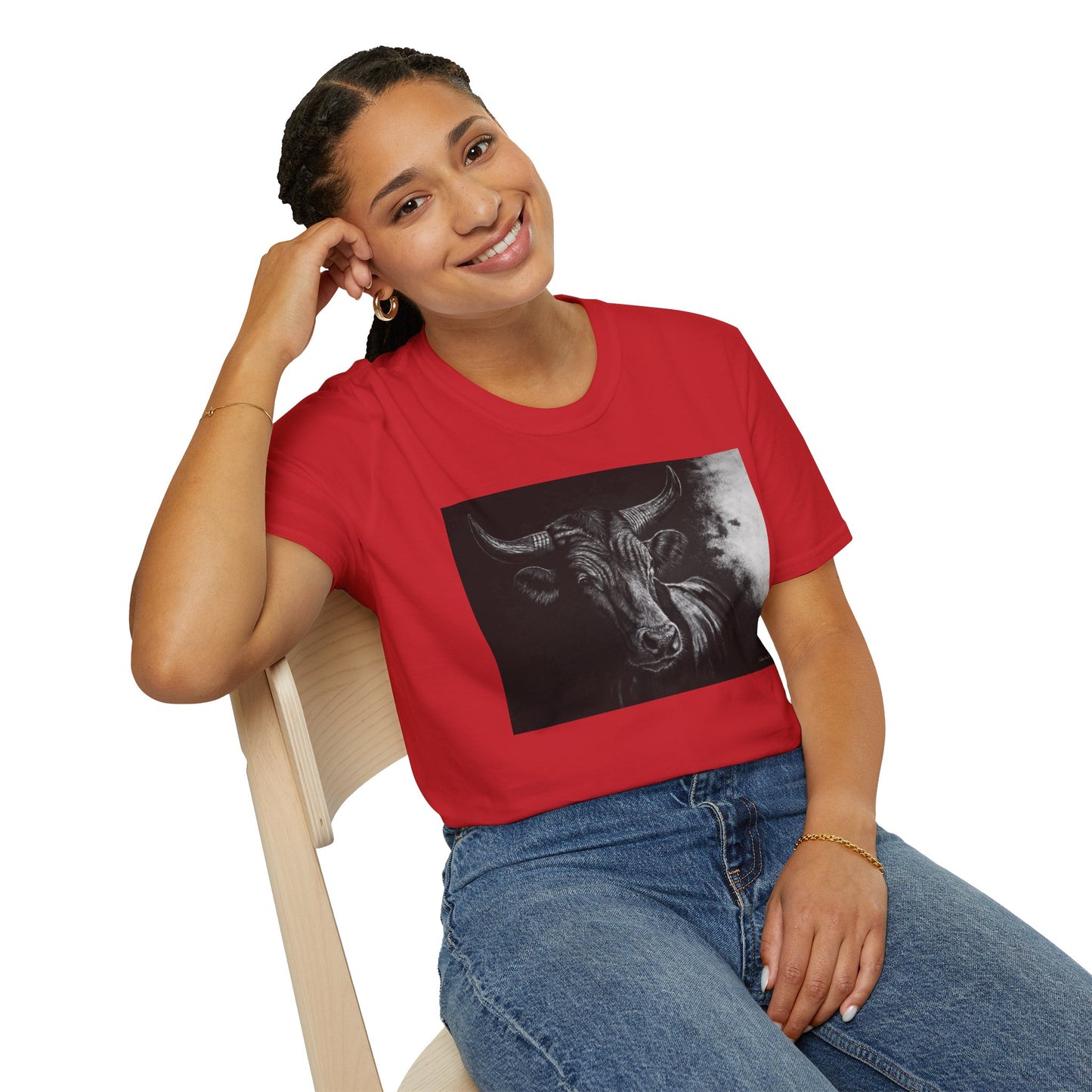 Stonebreaker. Bucking Bull Graphic Unisex Softstyle T-Shirt