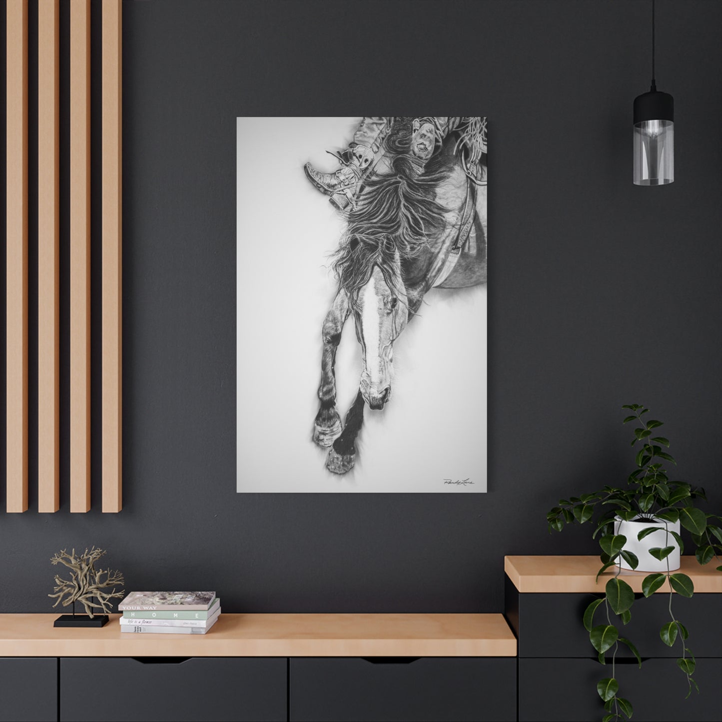 Crazy 8, Stretched Matte Canvas Rodeo Art Print