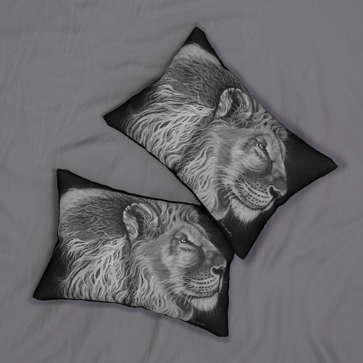 King of Cool, Lion-Themed Lumbar Pillow