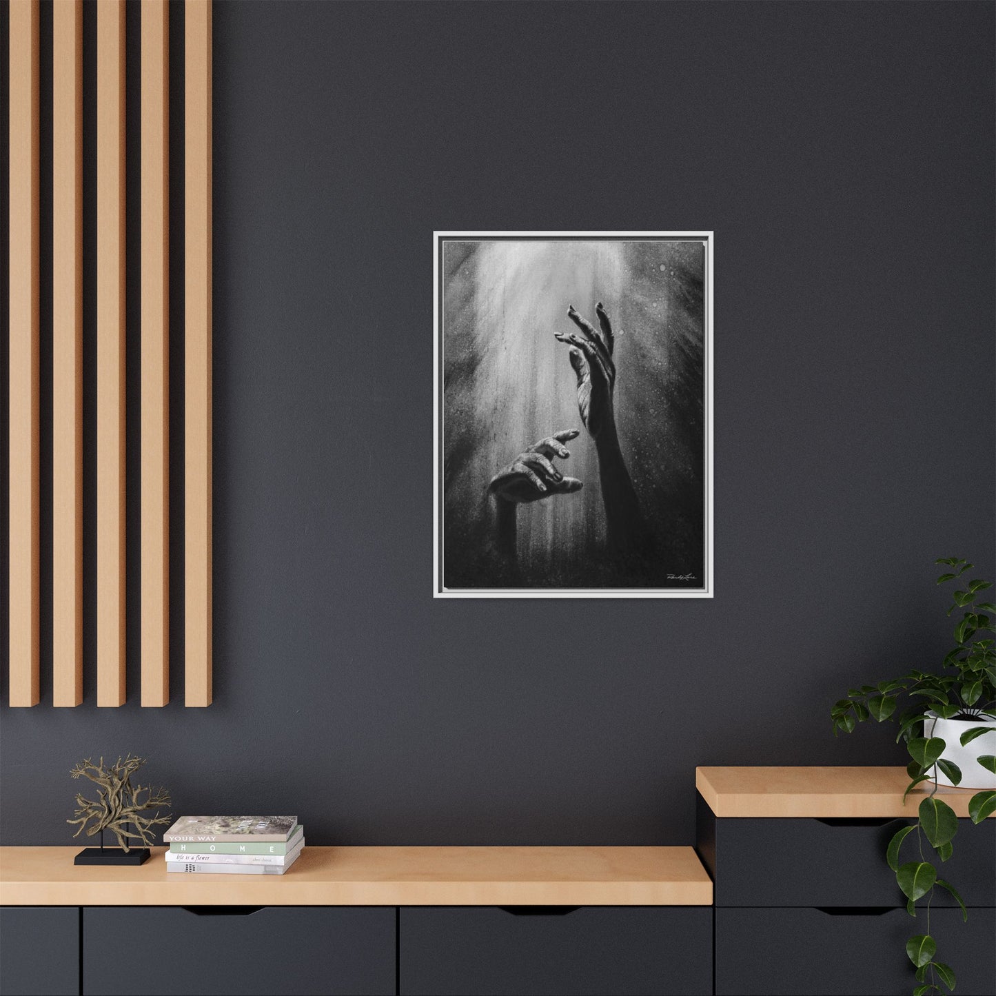 Divine Dance. Framed Stretched Matte Canvas Art Print
