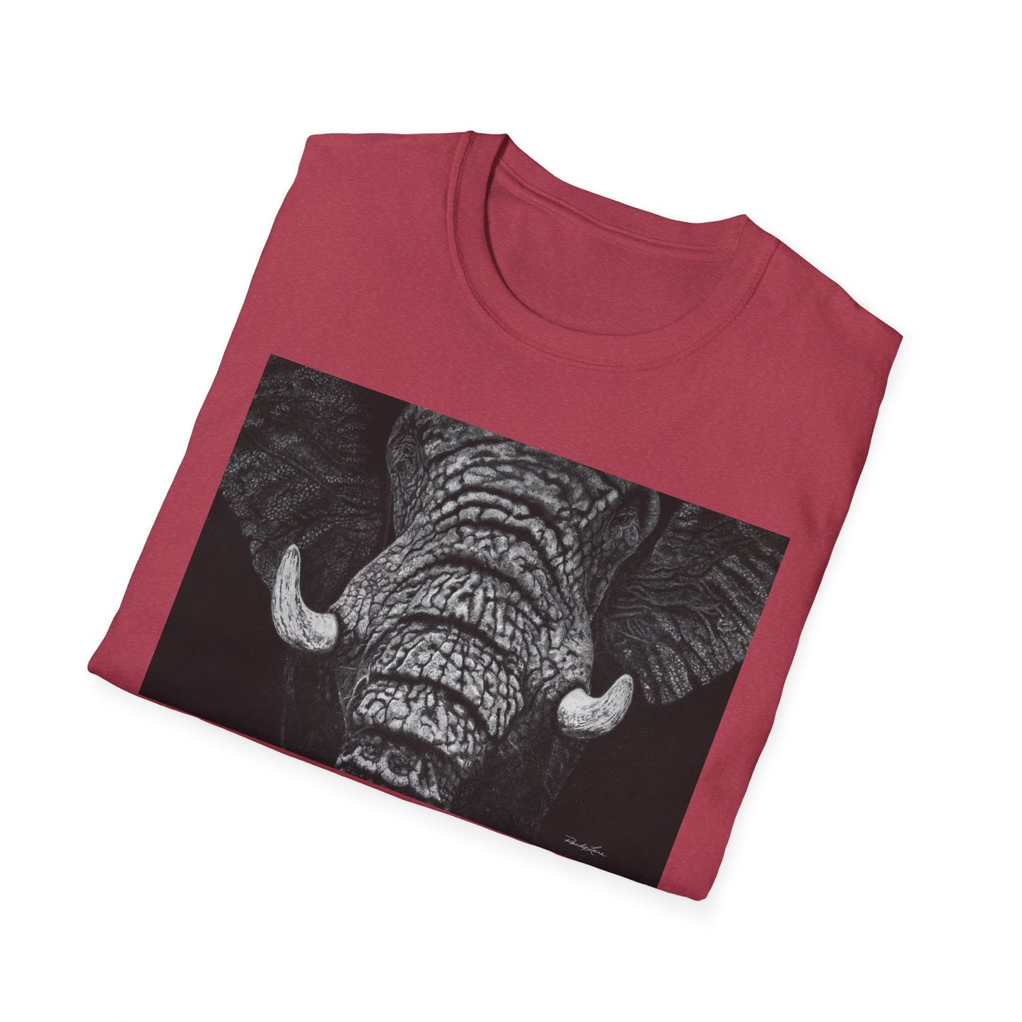 Ebony and Ivory, Elephant Graphic Unisex Softstyle T-Shirt