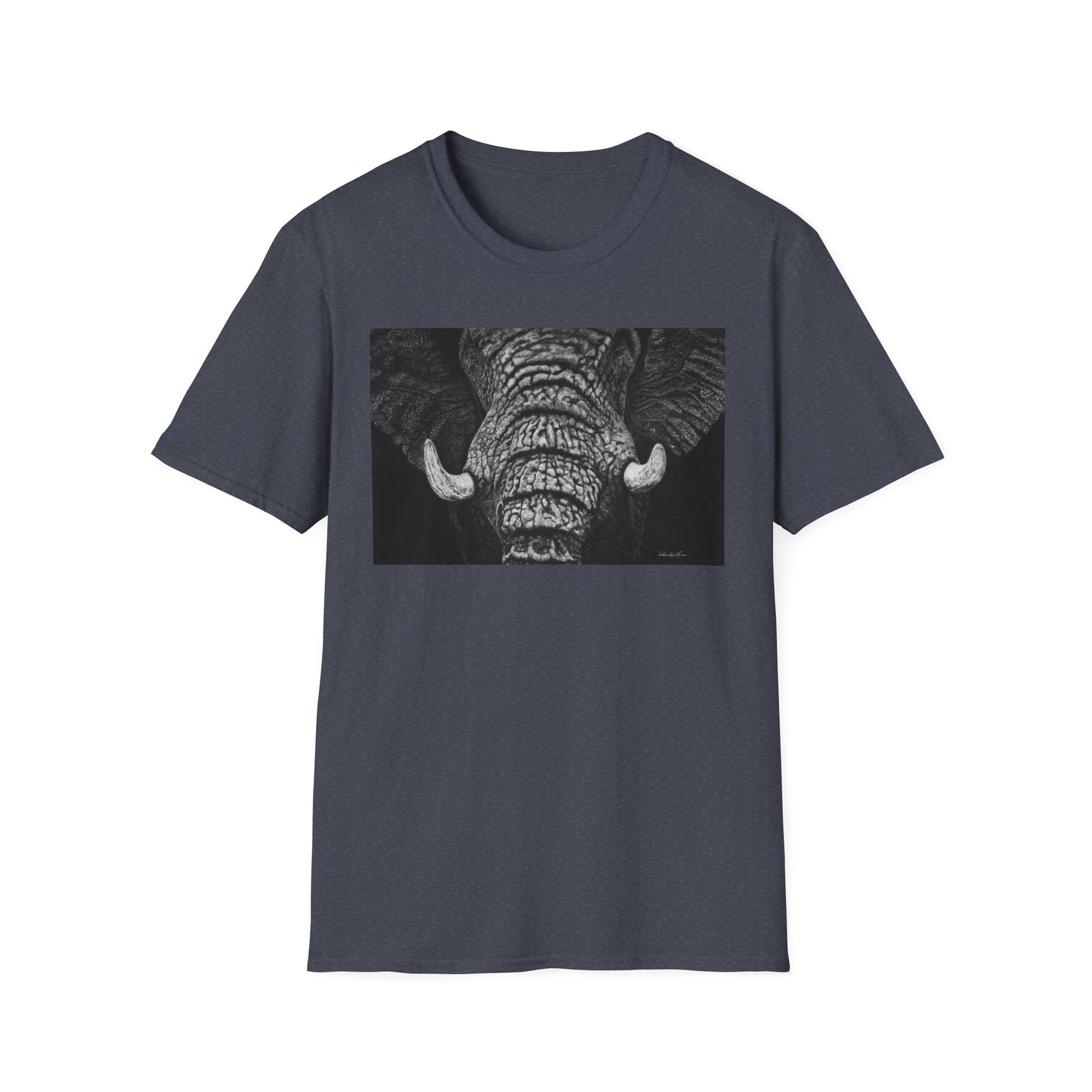 Ebony and Ivory, Elephant Graphic Unisex Softstyle T-Shirt