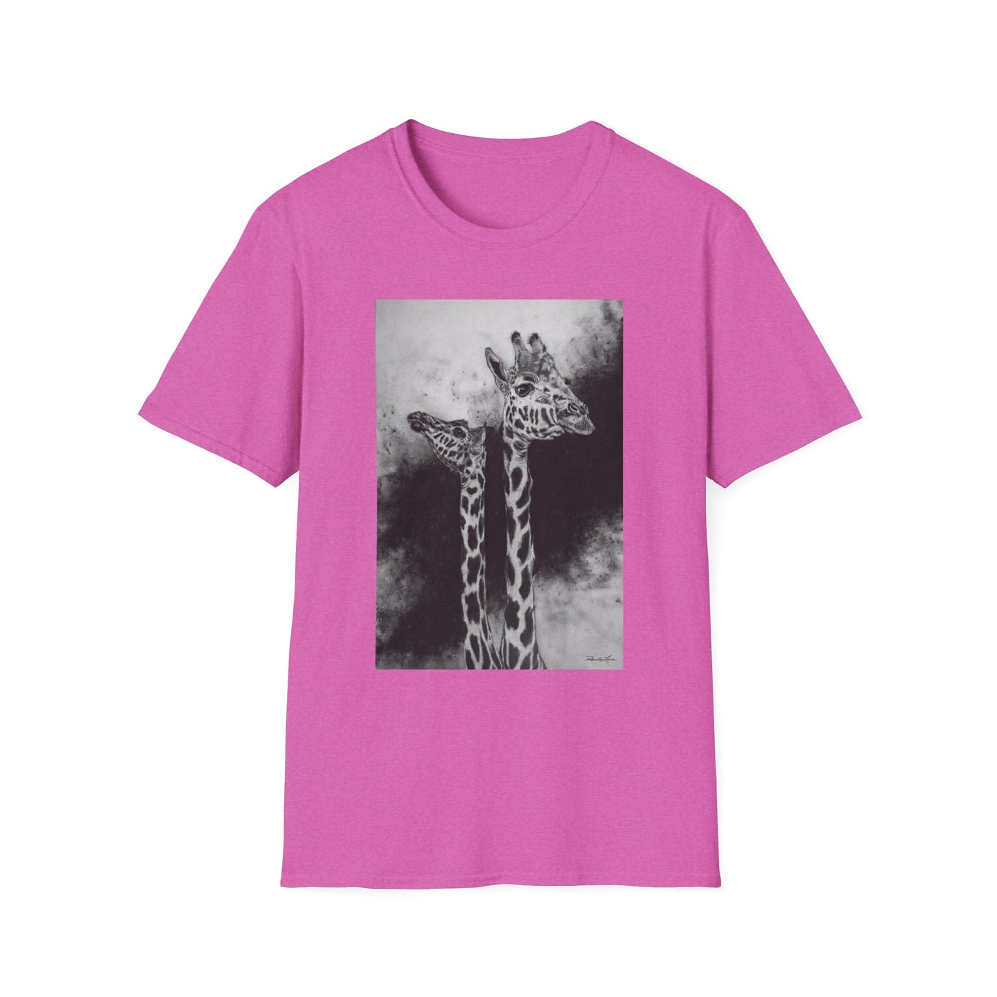 Grace in the Grassland, Giraffe Unisex Softstyle T-Shirt