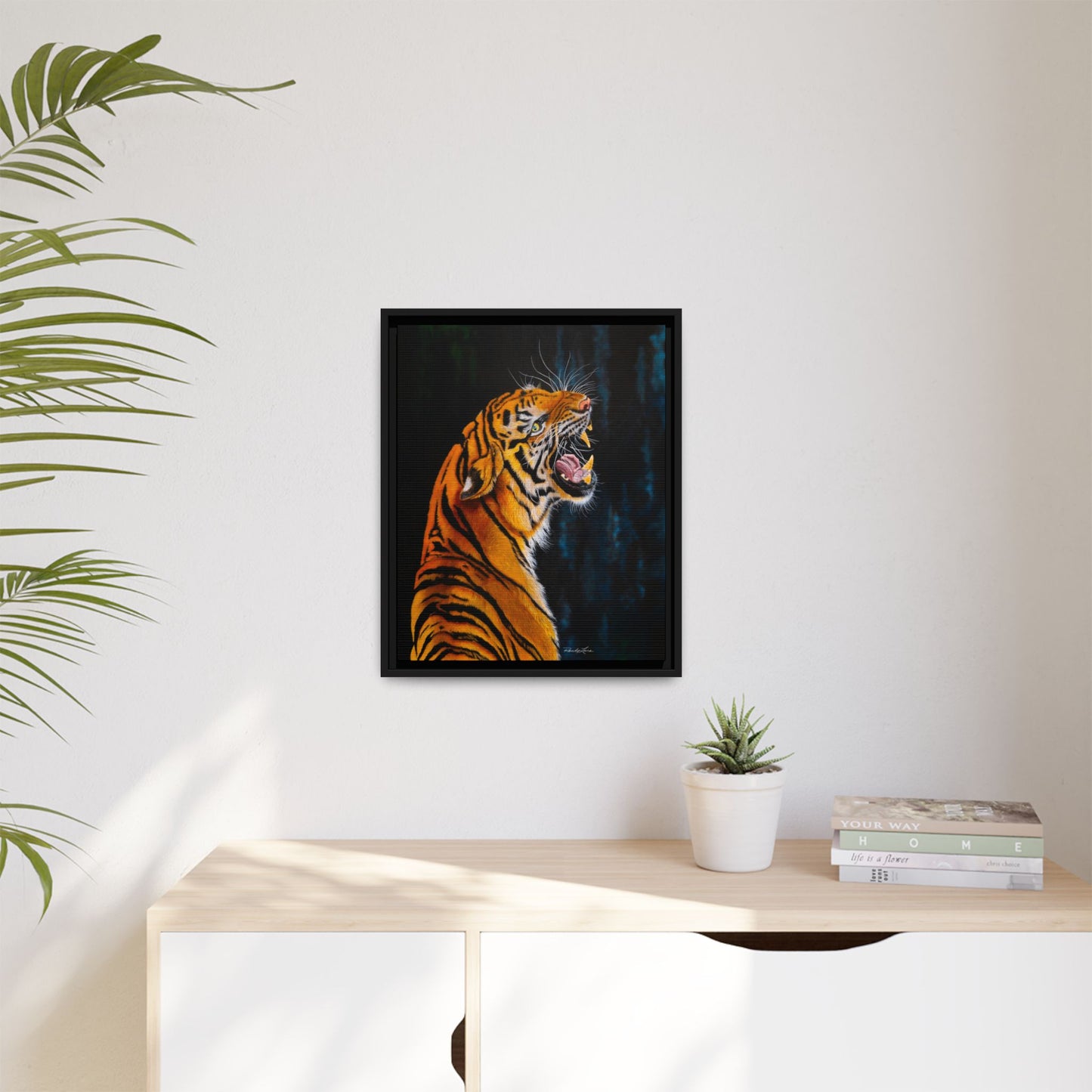 Beautifully Bold, Framed Matte Canvas Tiger Art Print