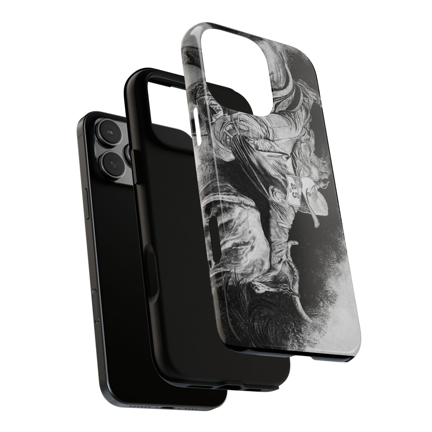 Contact. Cowboy Bulldogger Rodeo Art Phone Case - Tough Cases