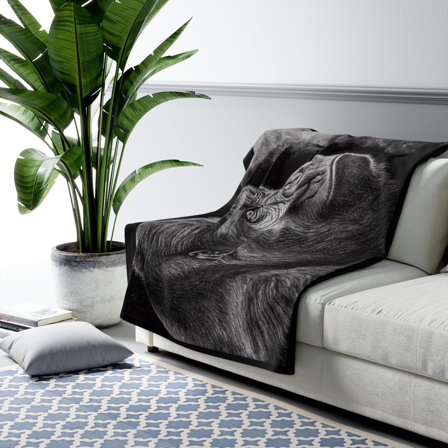 Gorilla, Cozy Sherpa Fleece Blanket
