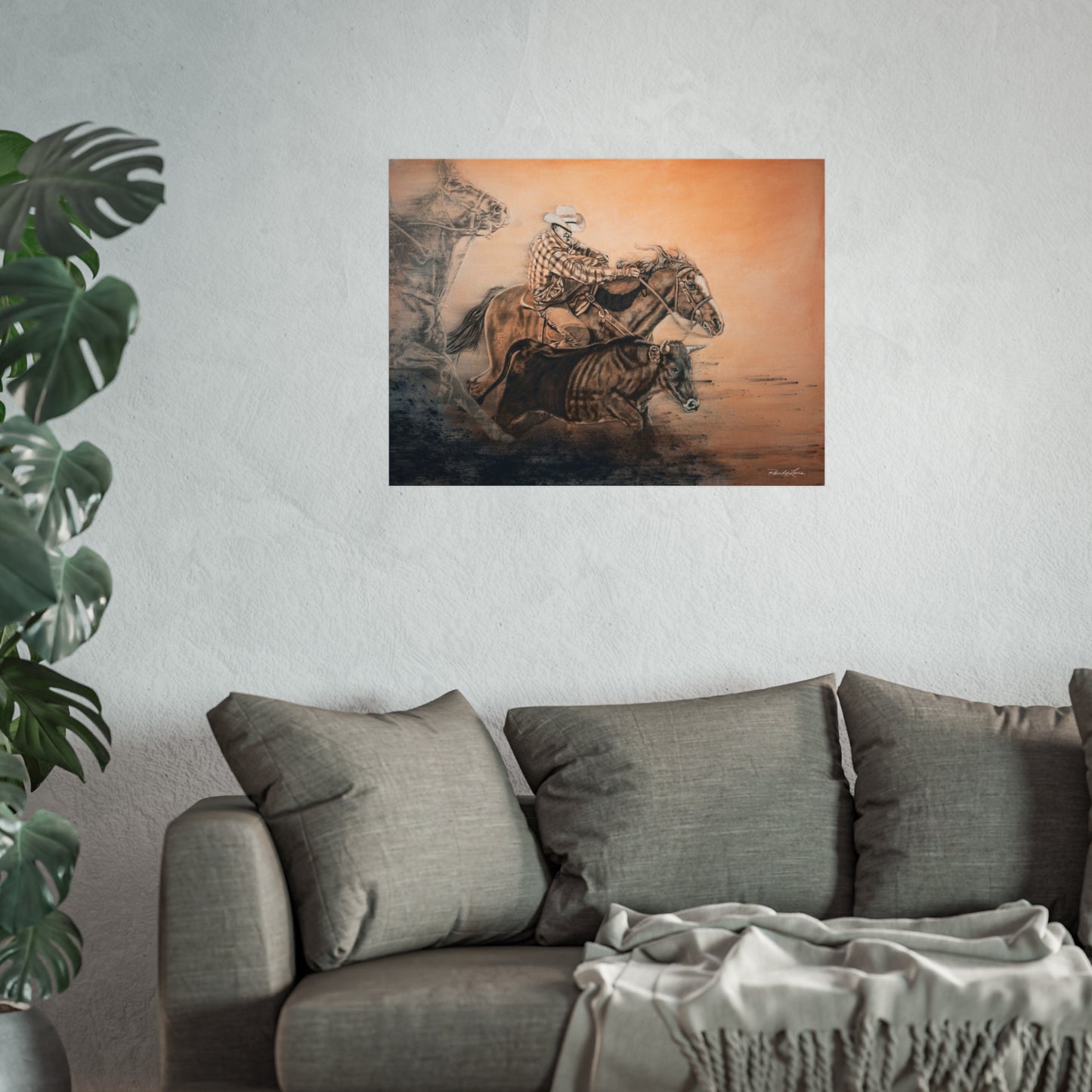Get Some. Bulldogging Fine Art Print