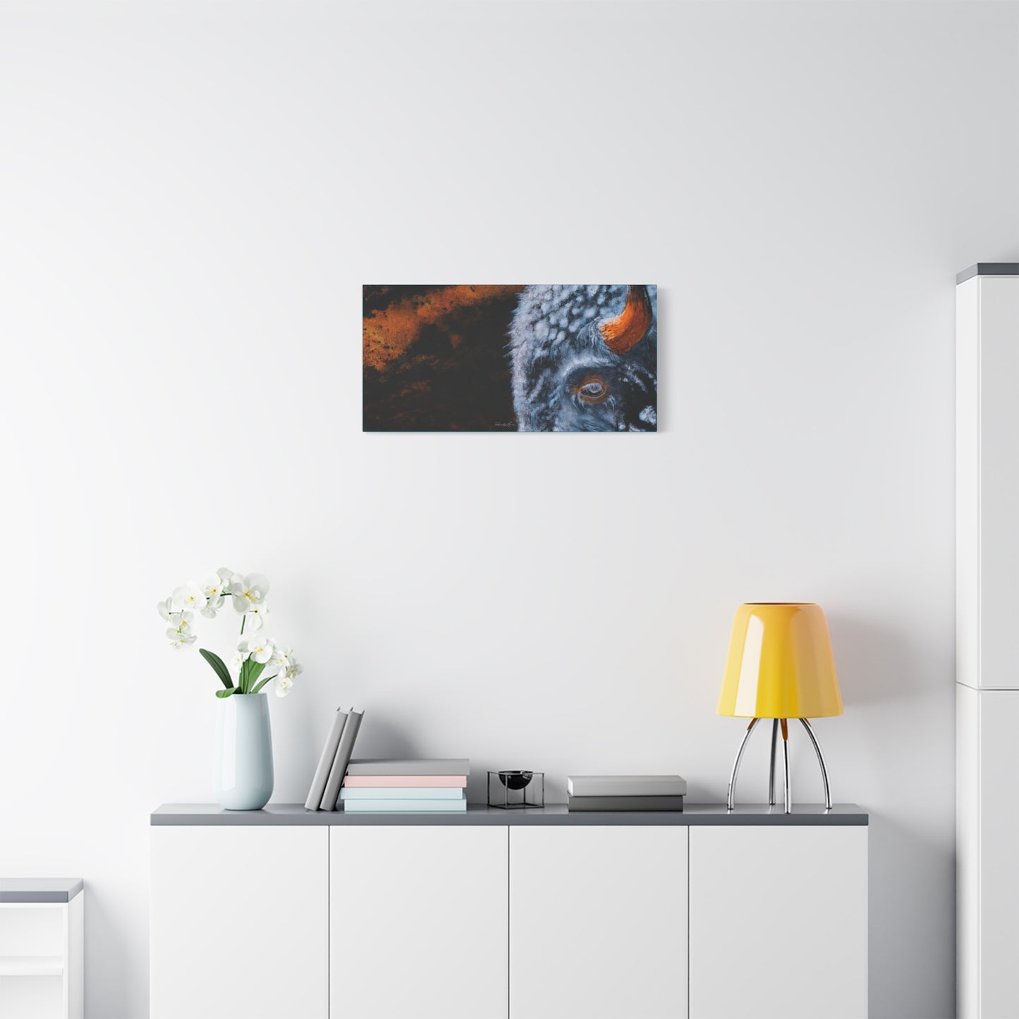 Storm Bison,  Canvas Wall Art