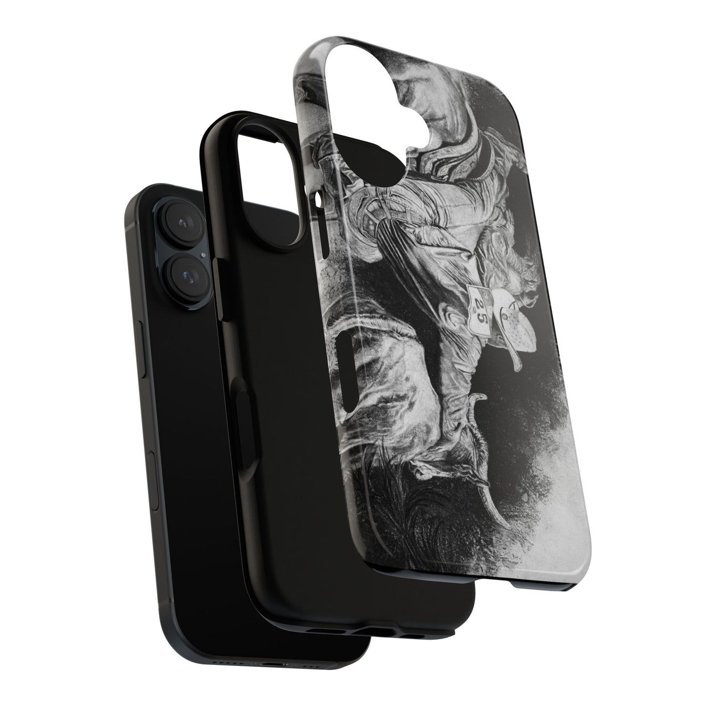 Contact. Cowboy Bulldogger Rodeo Art Phone Case - Tough Cases