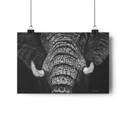Ebony and Ivory, Elephant Giclée Art Print