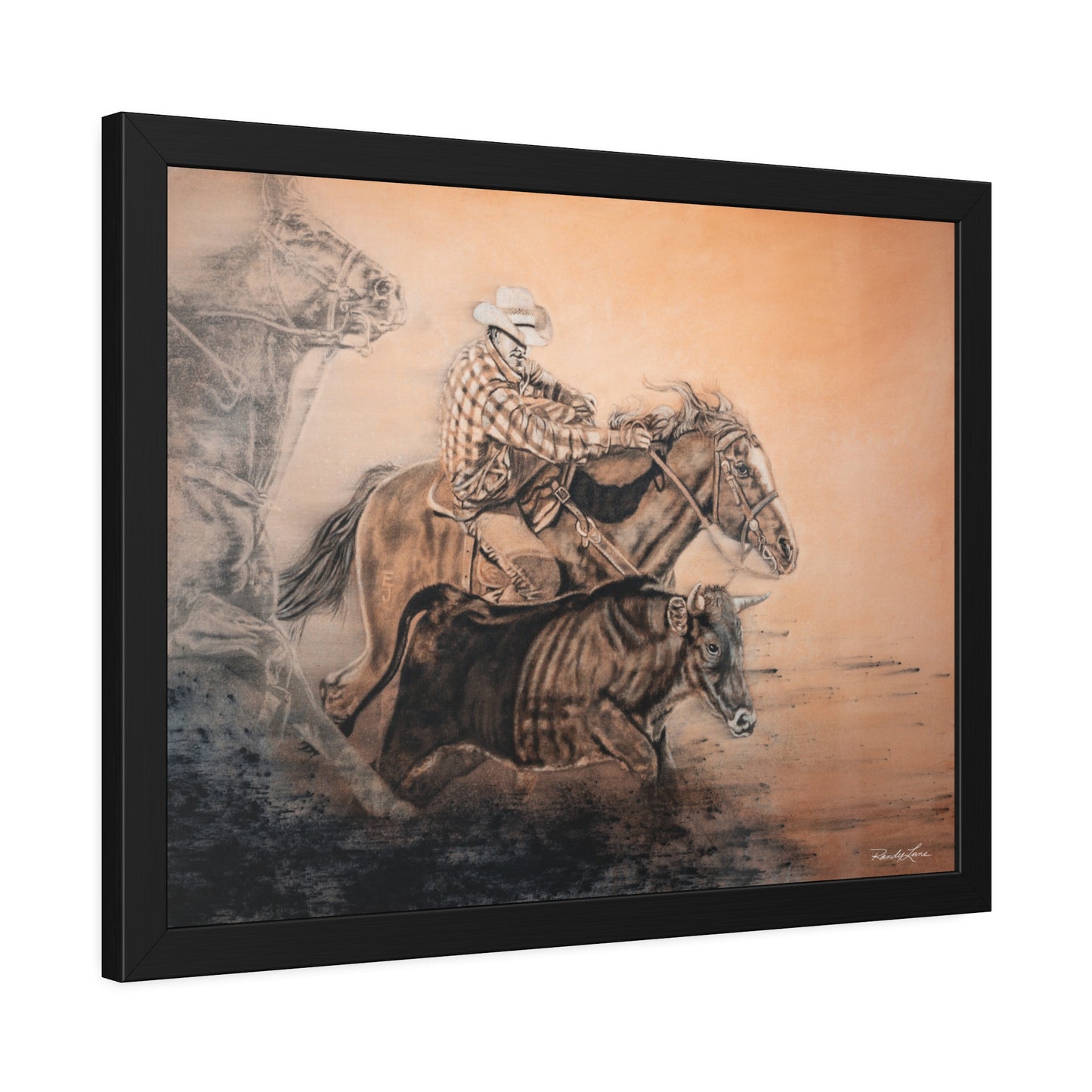 Get Some. Bulldogging Framed Fine Art Print