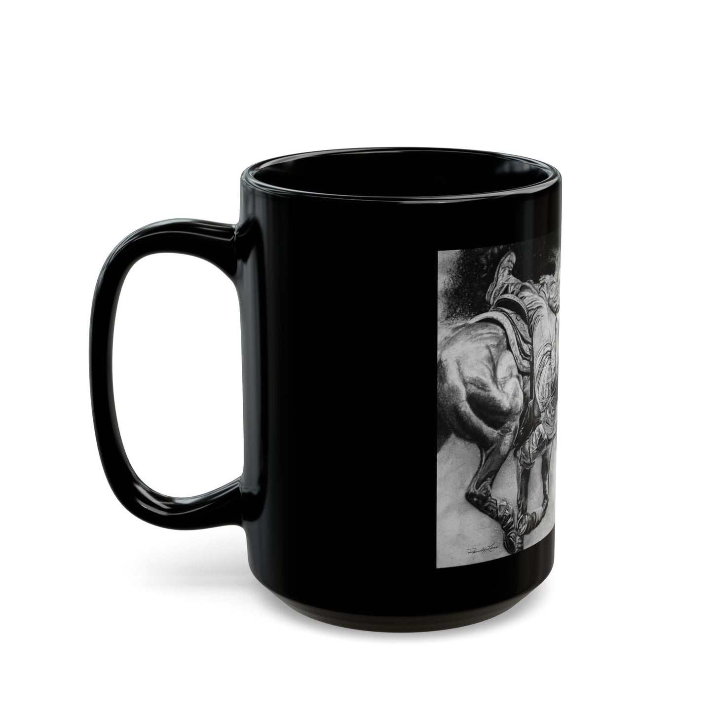 Contact. Cowboy Bulldogger Rodeo Art Black Mug - 11oz & 15oz
