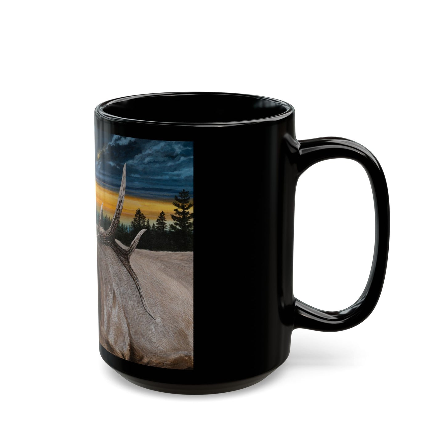 Sunset Serenade, Majestic Elk Coffee Mug