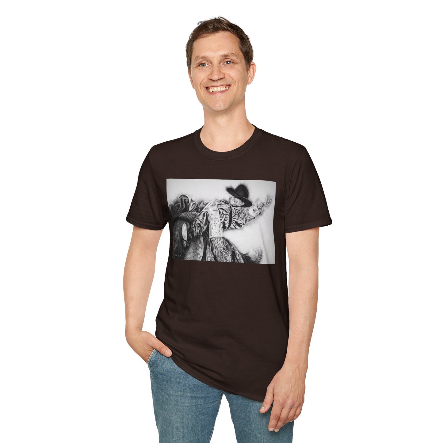 Go Time. Rodeo Cowboy Unisex Softstyle T-Shirt