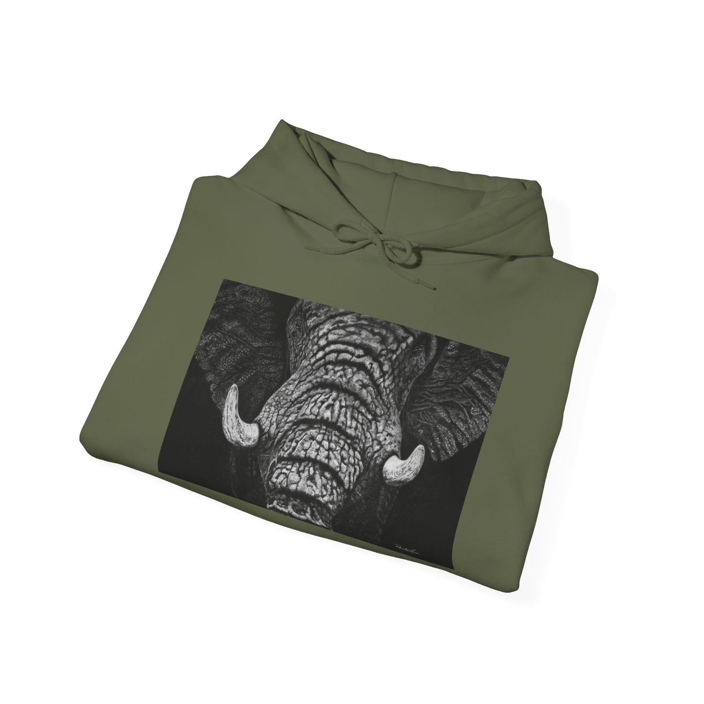 Ebony and Ivory, Elephant Hoodie, Cozy Unisex Sweatshirt