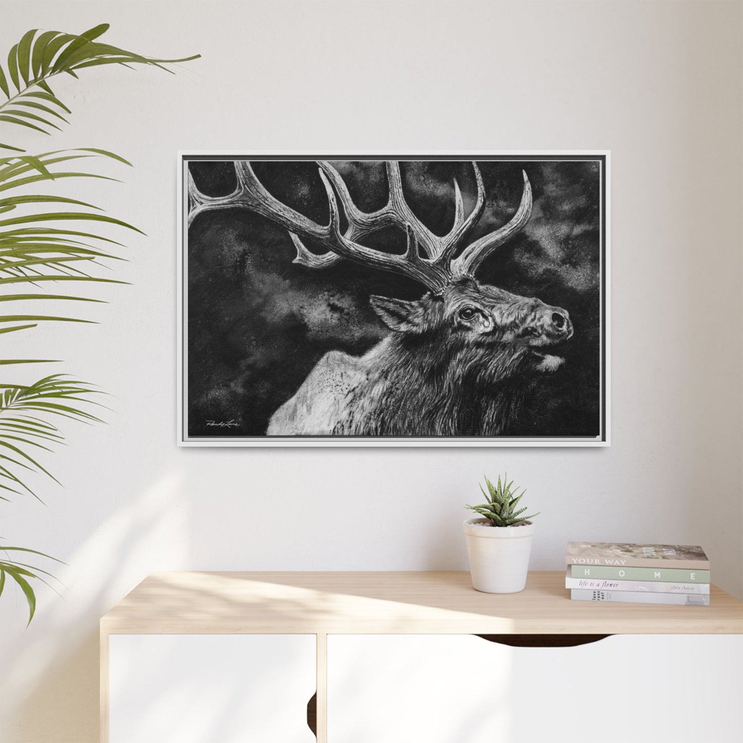 Gladiator, Framed Elk Wall Art,  Matte Canvas