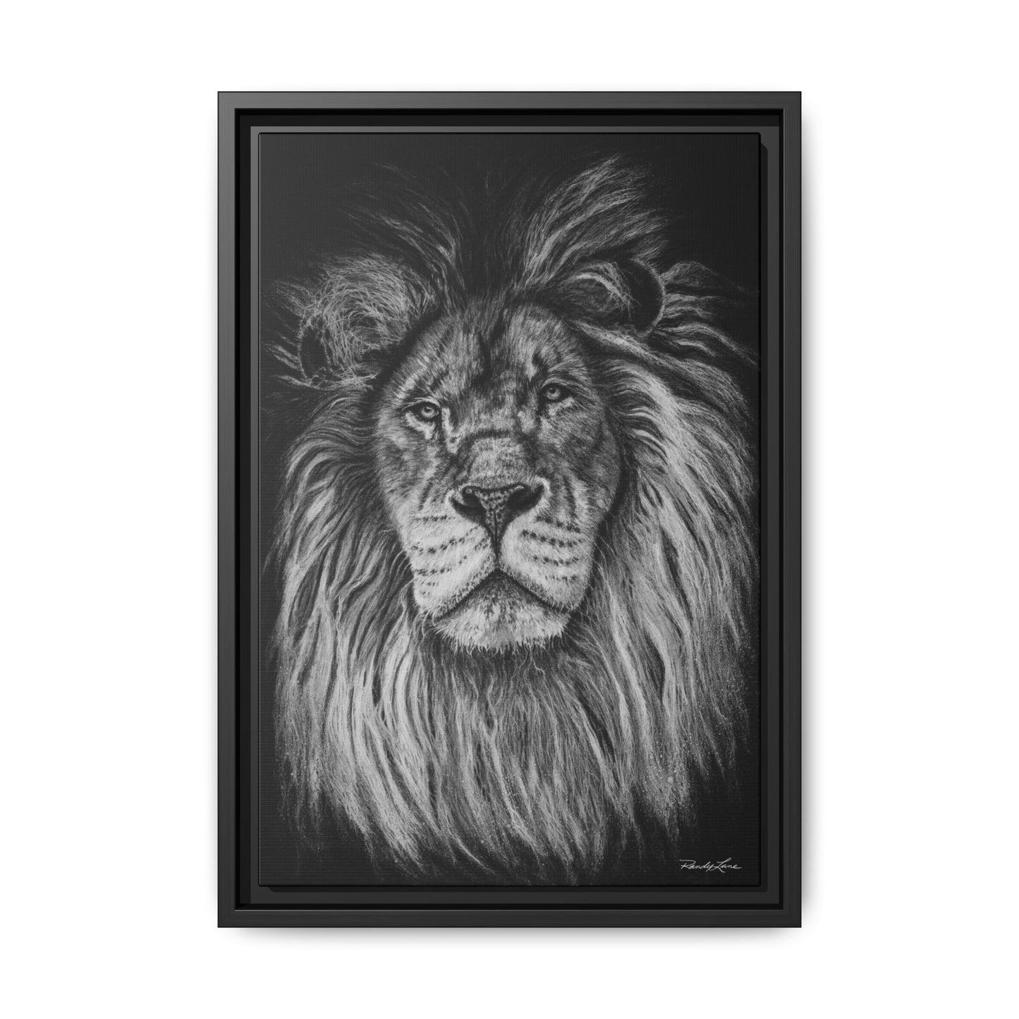 The Mane Event, Matte Canvas Lion Prints, Framed (Multi-color)
