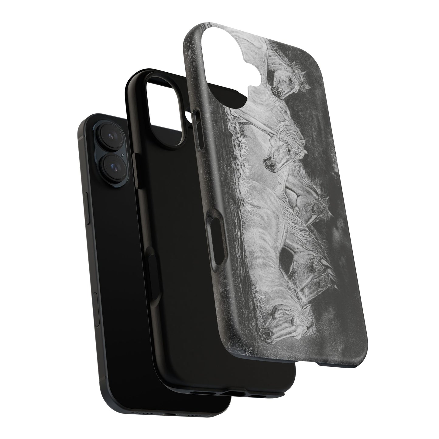 Night Swim, Horse-Themed Phone Case, Stylish Tough Cases
