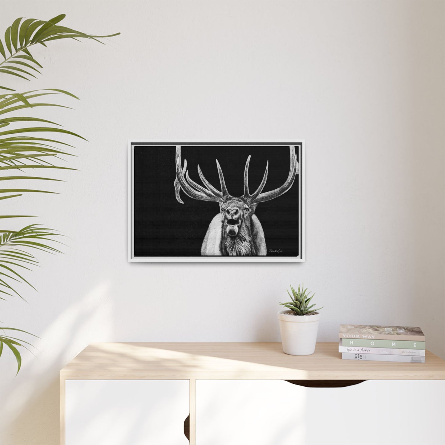 Heavy is the Crown, Elk Matte Canvas Print, Framed (Multi-color)