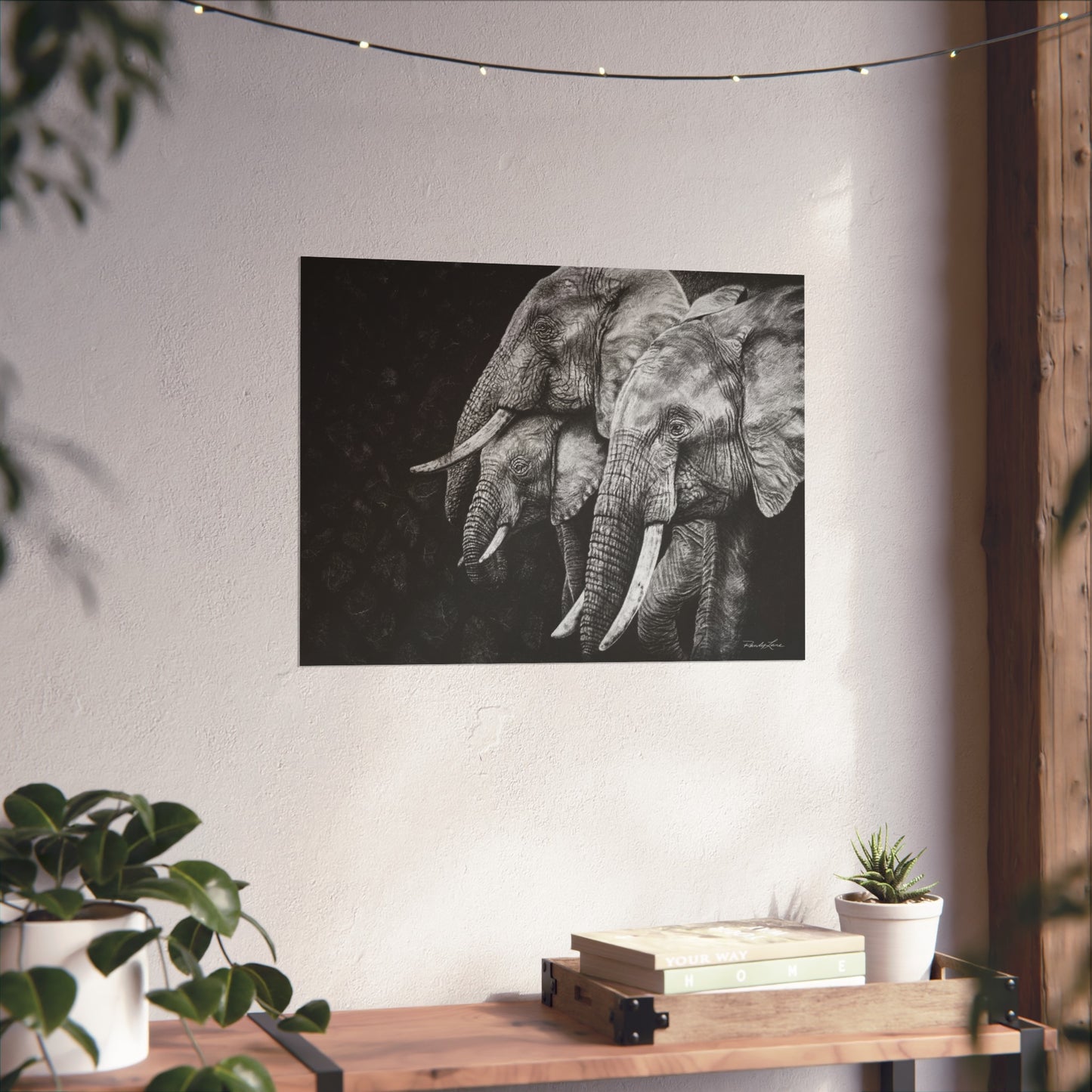 Brushland Bond. Elephant Fine Art Print