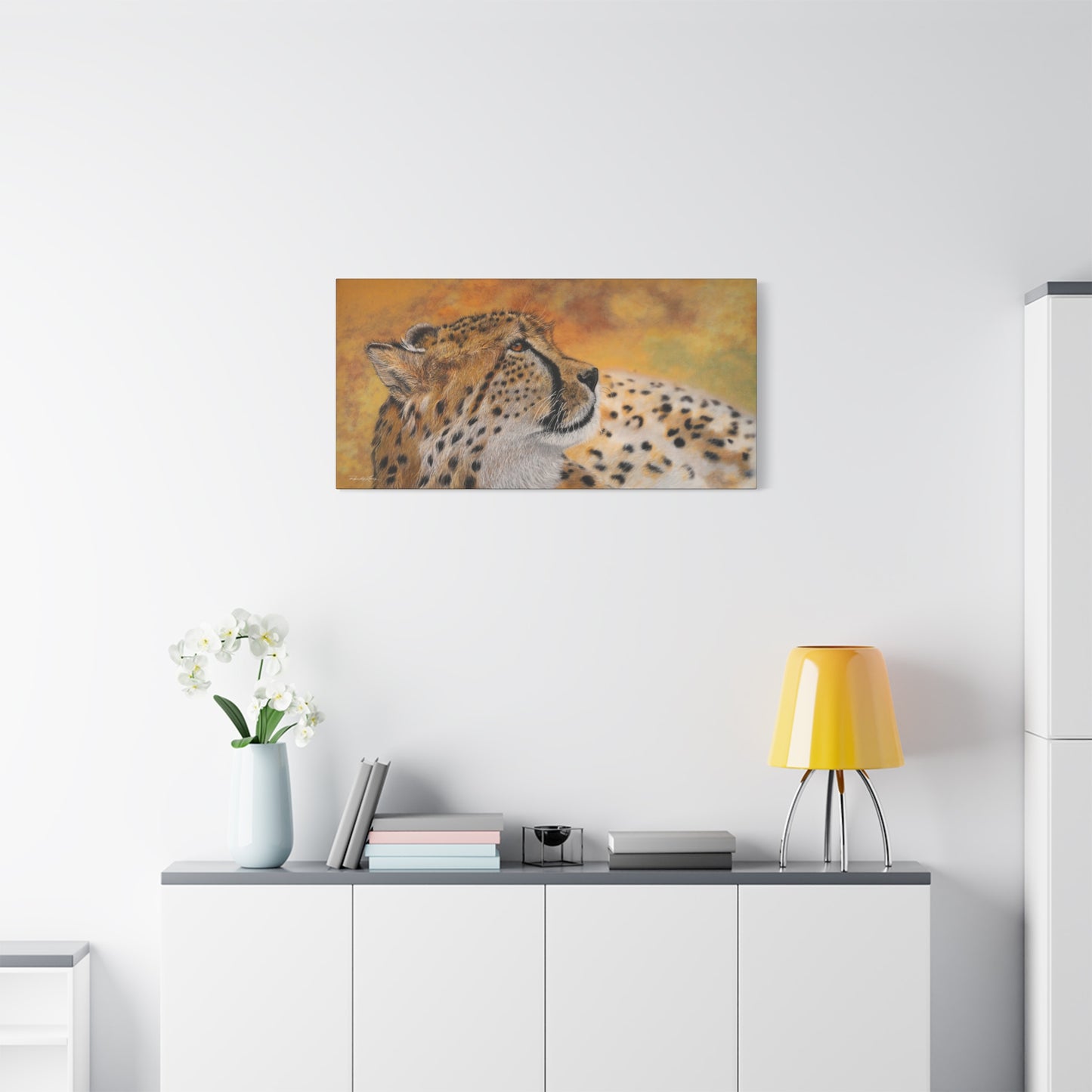 Cheetah Chill,  Canvas Cheetah Wall Art,