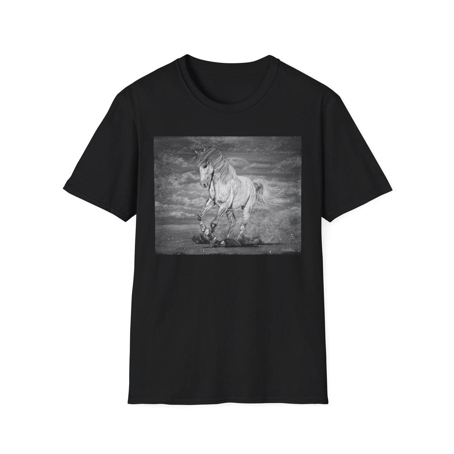 Equine Elegance. Prancing Horse Graphic T-Shirt