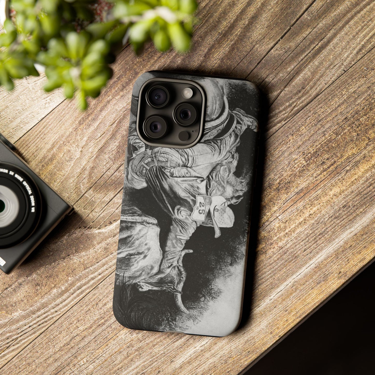 Contact. Cowboy Bulldogger Rodeo Art Phone Case - Tough Cases