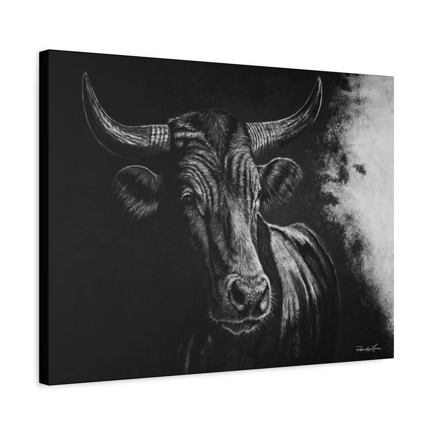 Stonebreaker. Bucking Bull Stretched Matte Canvas Wall Art