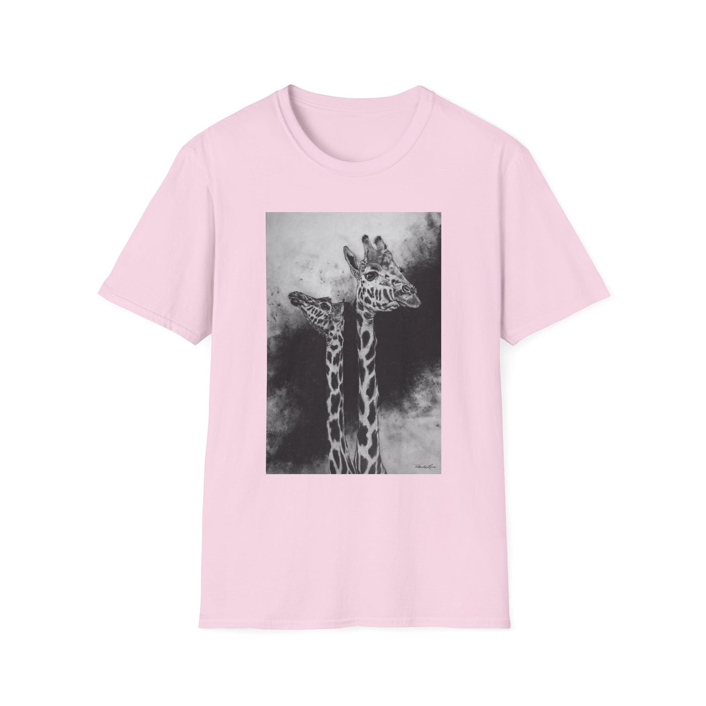 Grace in the Grassland, Giraffe Unisex Softstyle T-Shirt