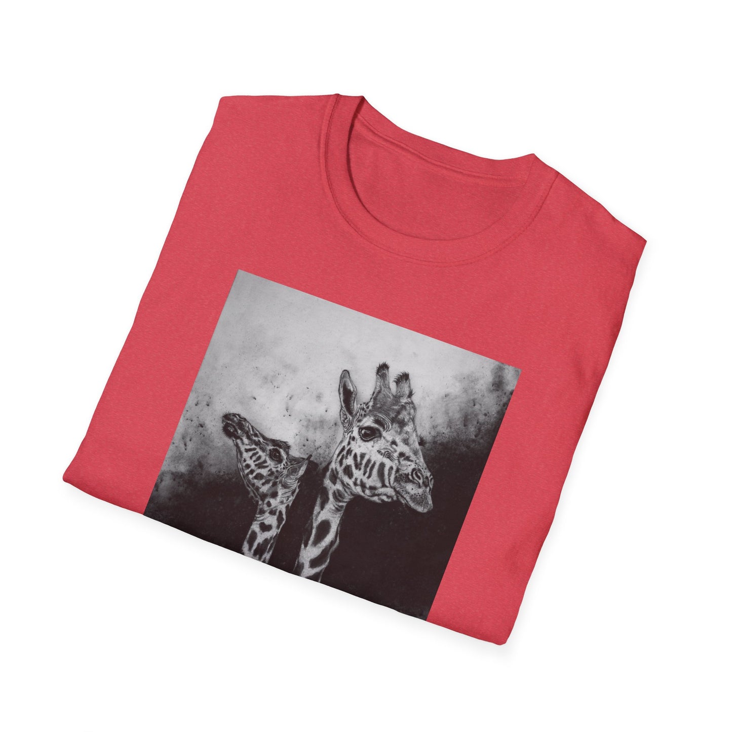Grace in the Grassland, Giraffe Unisex Softstyle T-Shirt